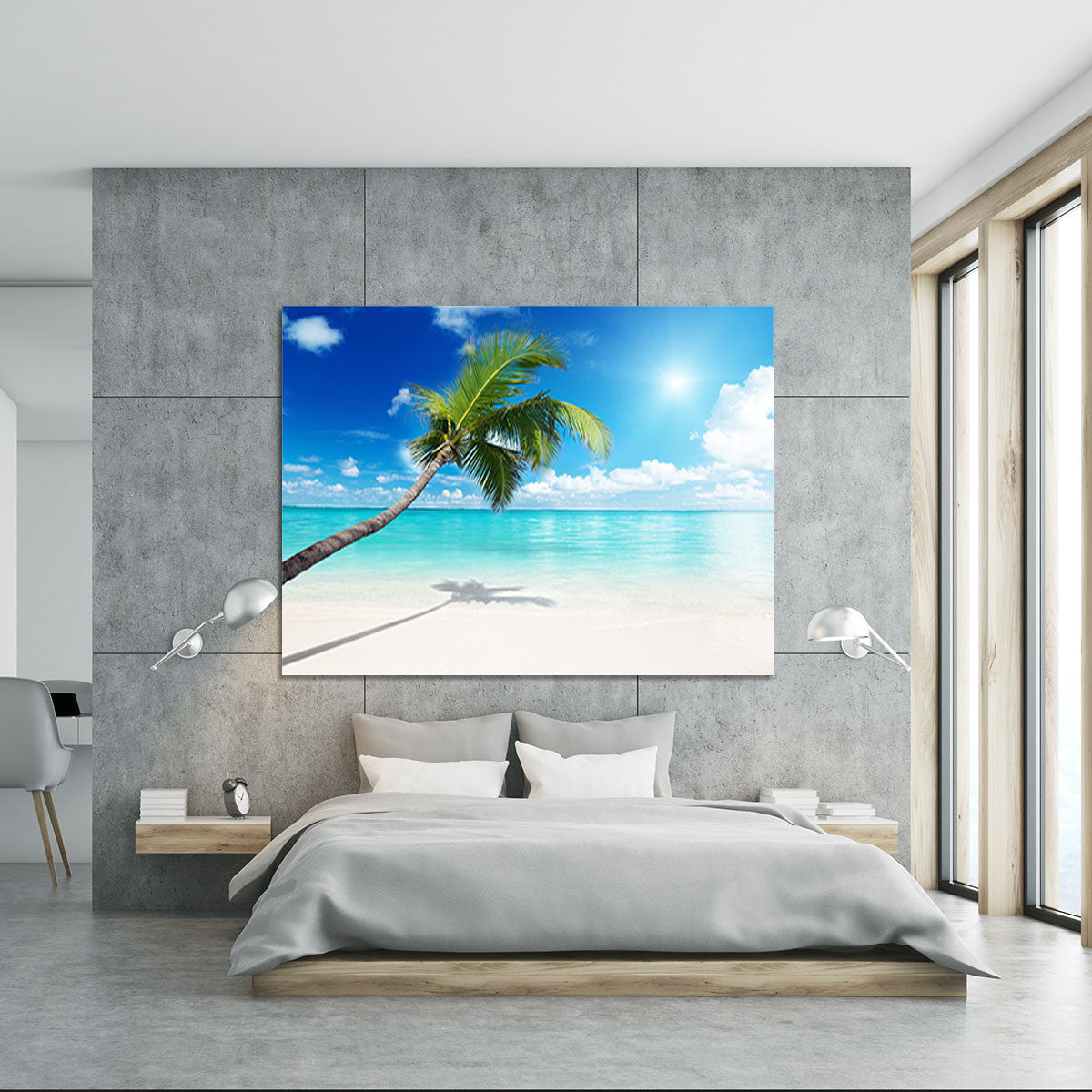 palm and beach Canvas Print or Poster - Canvas Art Rocks - 5