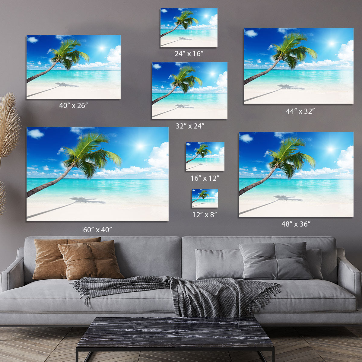palm and beach Canvas Print or Poster - Canvas Art Rocks - 7