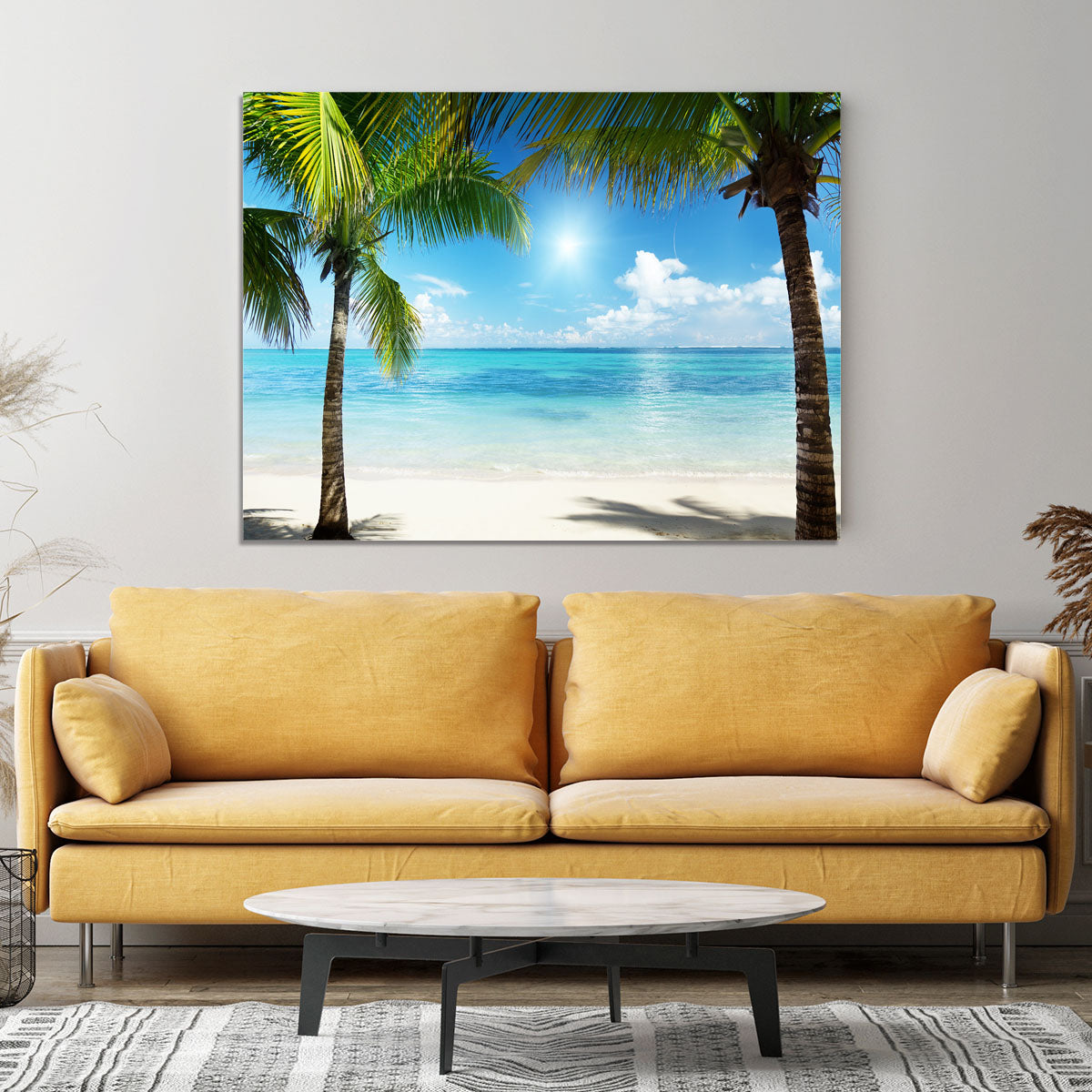 palms and beach Canvas Print or Poster - Canvas Art Rocks - 4