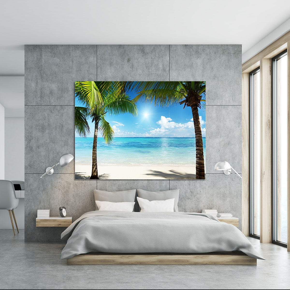 palms and beach Canvas Print or Poster - Canvas Art Rocks - 5