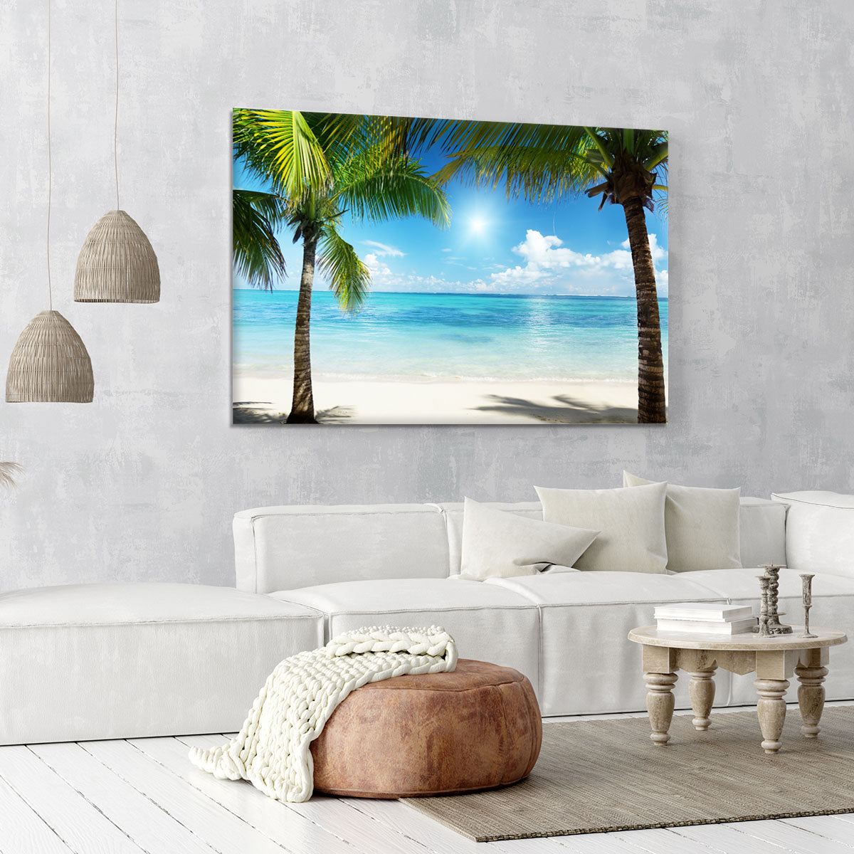 palms and beach Canvas Print or Poster - Canvas Art Rocks - 6