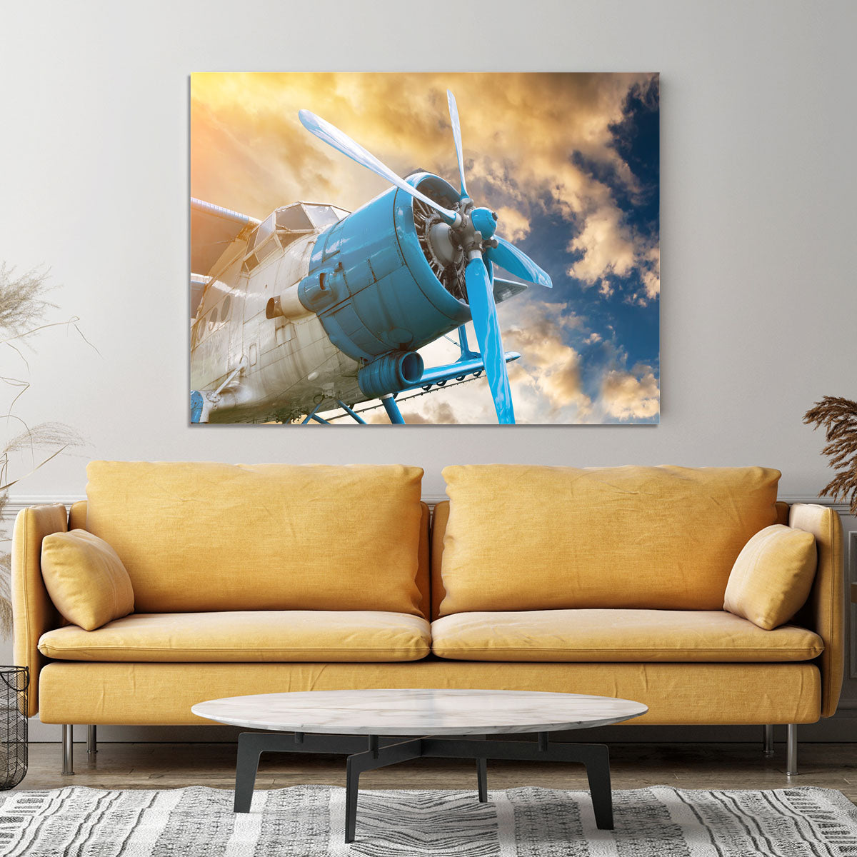 plane with propeller Canvas Print or Poster - Canvas Art Rocks - 4