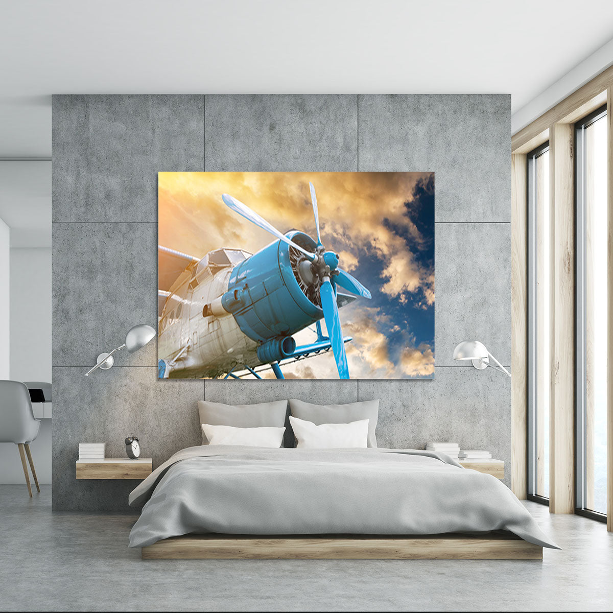 plane with propeller Canvas Print or Poster - Canvas Art Rocks - 5