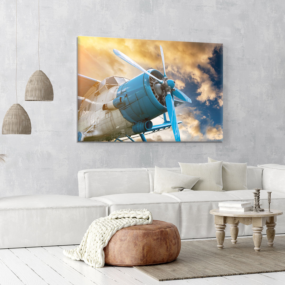plane with propeller Canvas Print or Poster - Canvas Art Rocks - 6