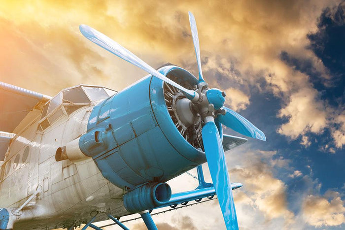 plane with propeller Wall Mural Wallpaper