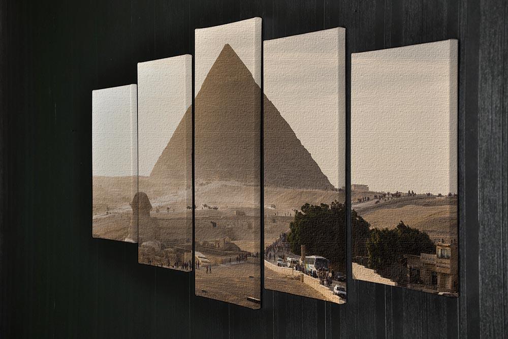 pyramid of Giza in Egypt 5 Split Panel Canvas  - Canvas Art Rocks - 2