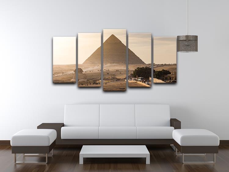 pyramid of Giza in Egypt 5 Split Panel Canvas  - Canvas Art Rocks - 3