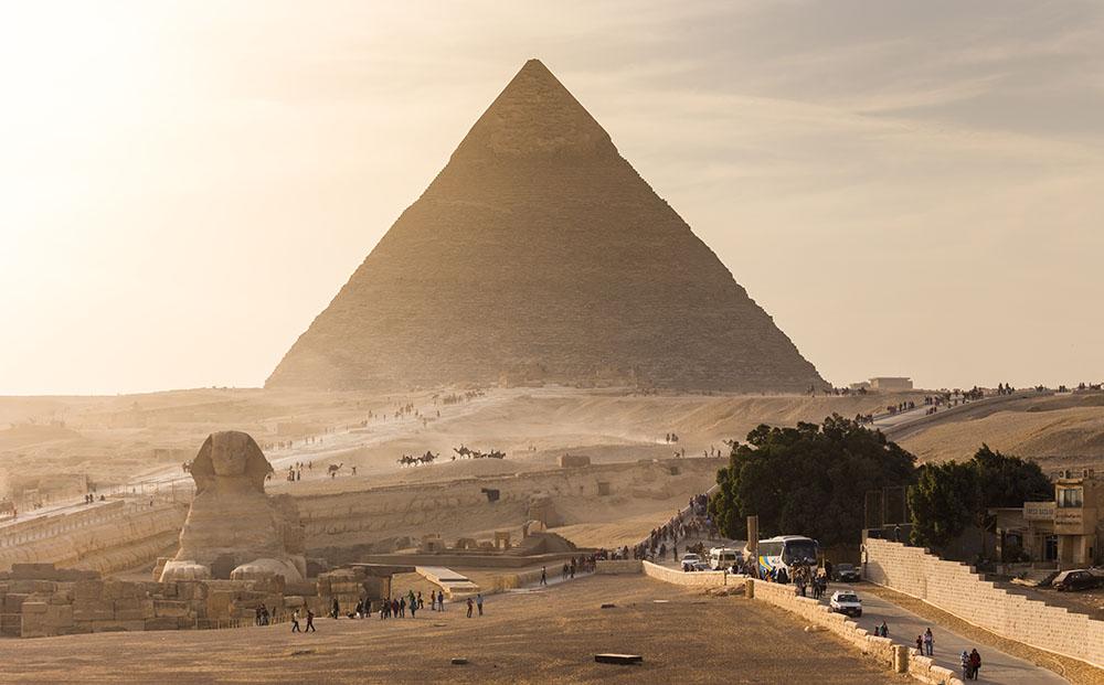 pyramid of Giza in Egypt Wall Mural Wallpaper - Canvas Art Rocks - 1