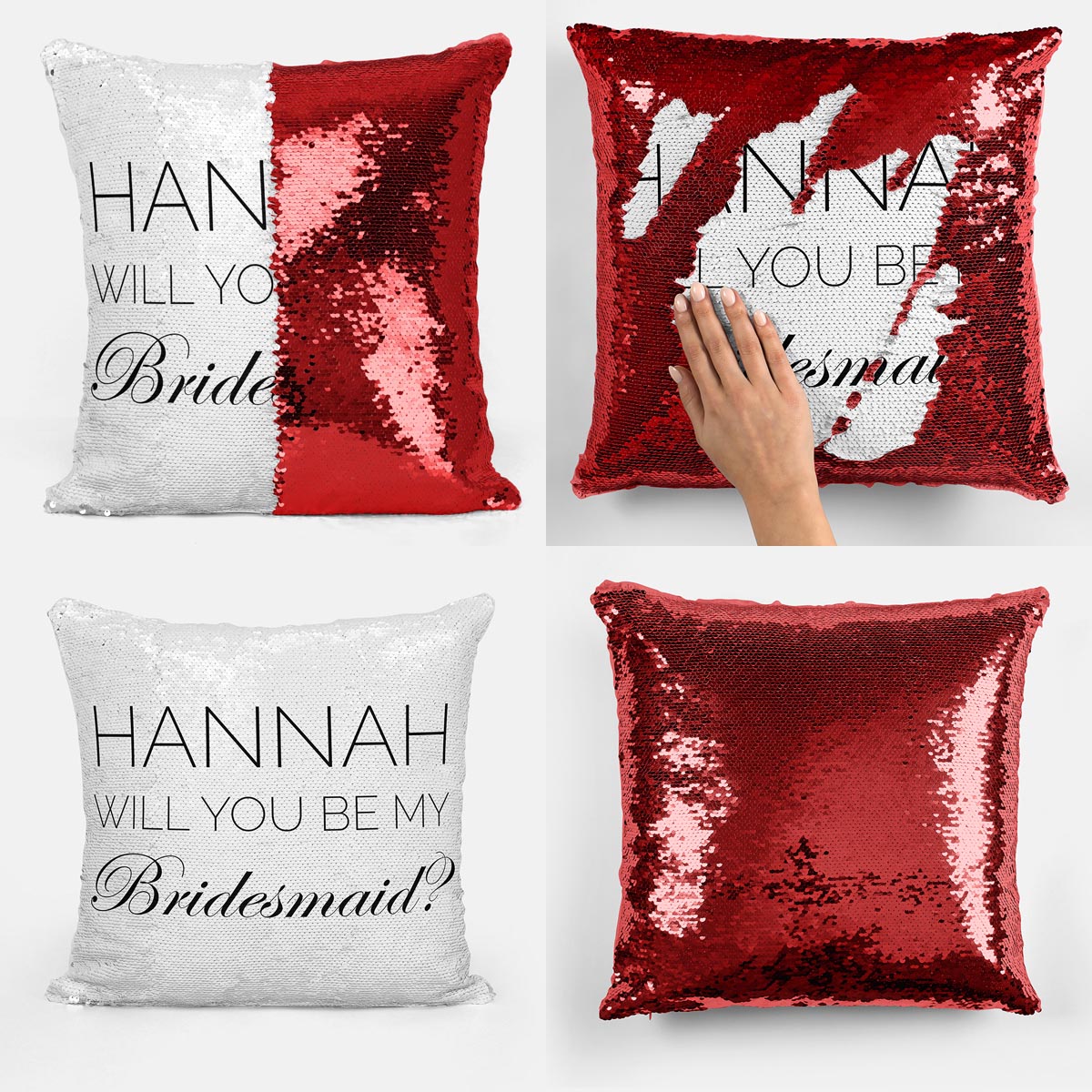 Personalised Will You Be My - Reveal Pillow Cushion