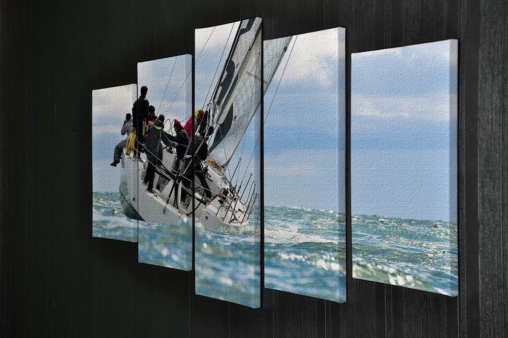 sailing crew 5 Split Panel Canvas  - Canvas Art Rocks - 2
