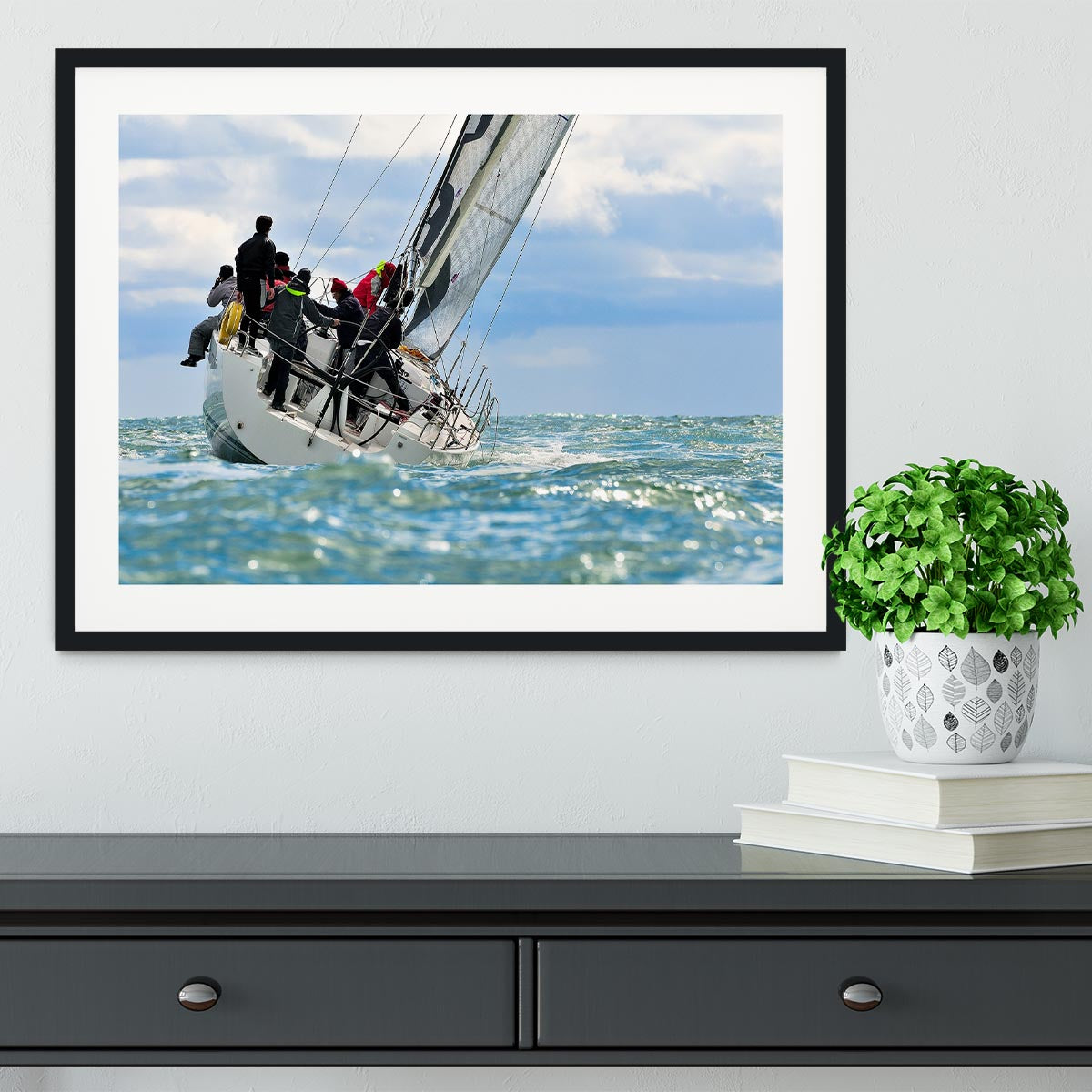 sailing crew Framed Print - Canvas Art Rocks - 1