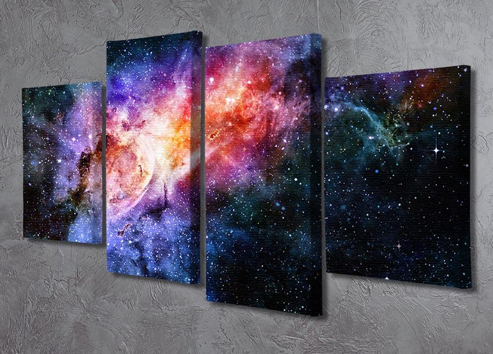 starry deep outer space nebula and galaxy 4 Split Panel Canvas - Canvas Art Rocks - 2