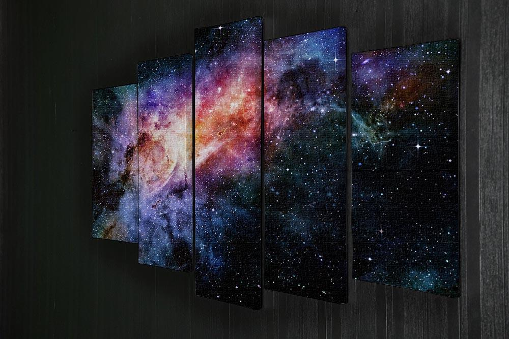 starry deep outer space nebula and galaxy 5 Split Panel Canvas - Canvas Art Rocks - 2