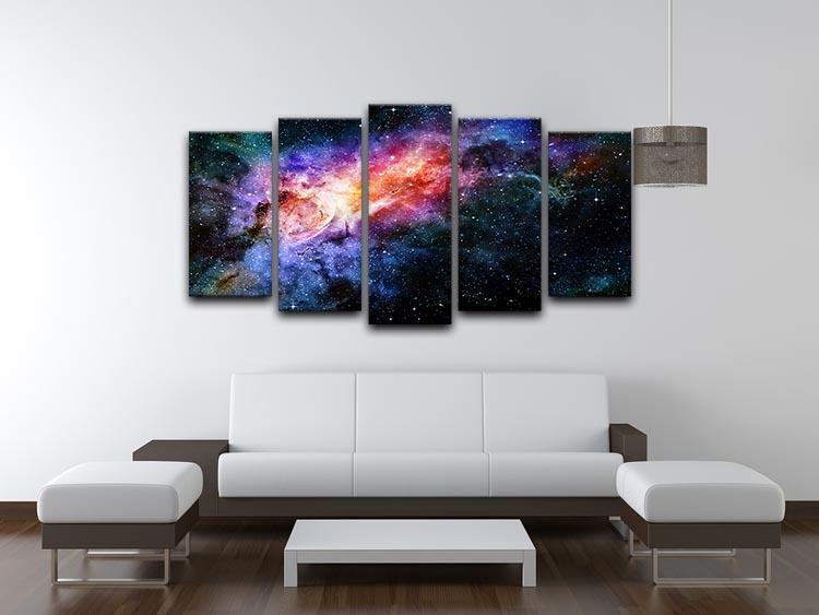 starry deep outer space nebula and galaxy 5 Split Panel Canvas - Canvas Art Rocks - 3
