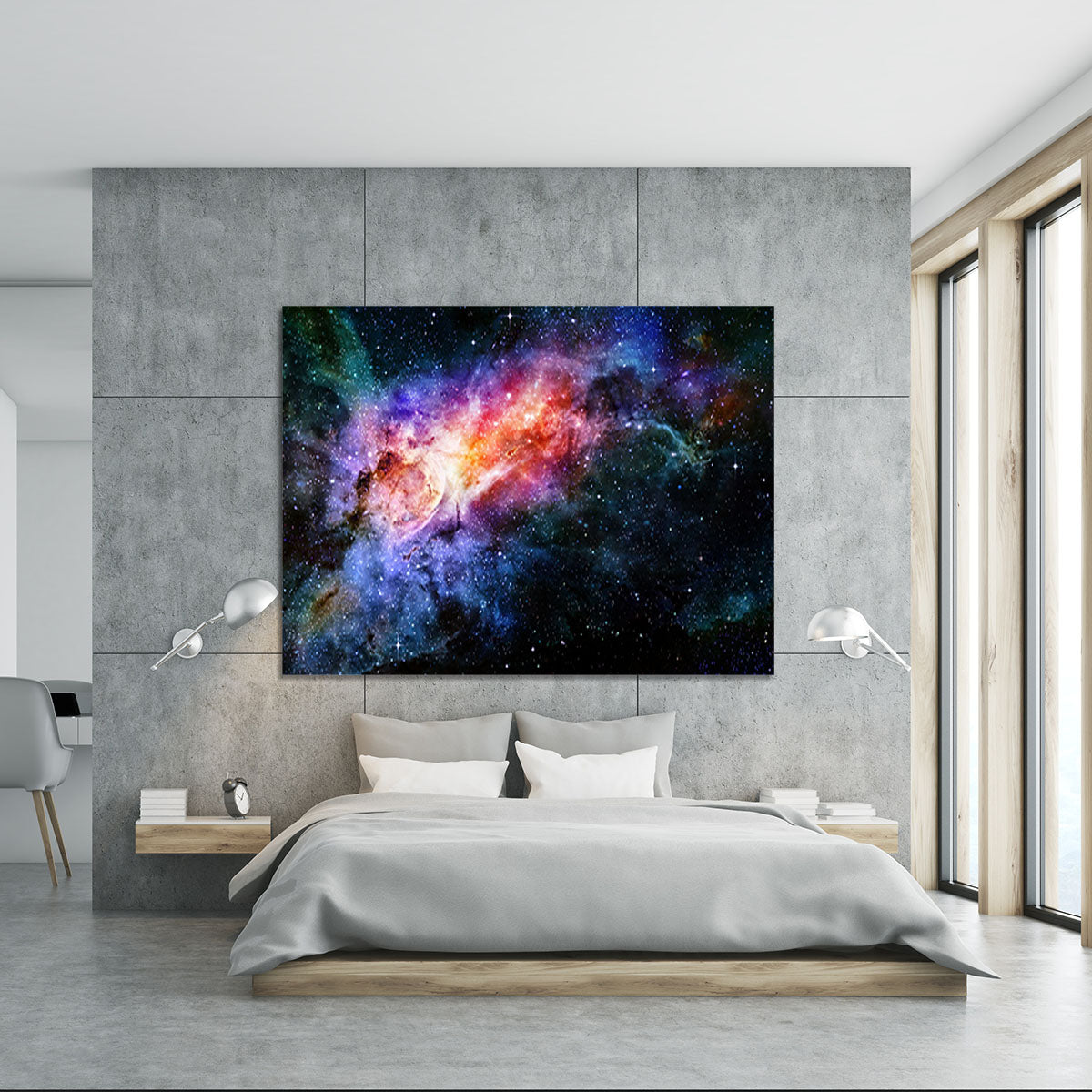 starry deep outer space nebula and galaxy Canvas Print or Poster - Canvas Art Rocks - 5