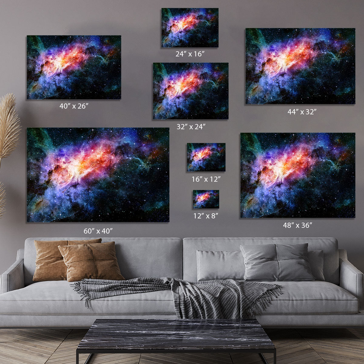 starry deep outer space nebula and galaxy Canvas Print or Poster - Canvas Art Rocks - 7