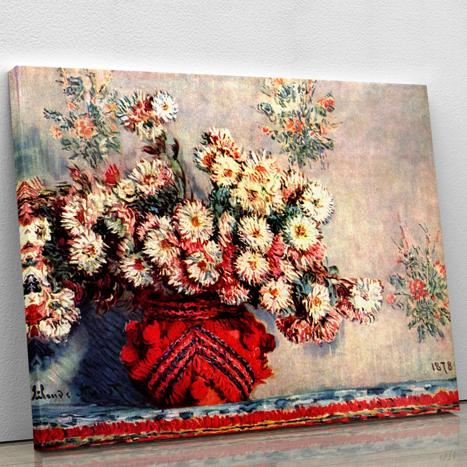 still life chrysanthemums Canvas Print or Poster - Canvas Art Rocks - 1