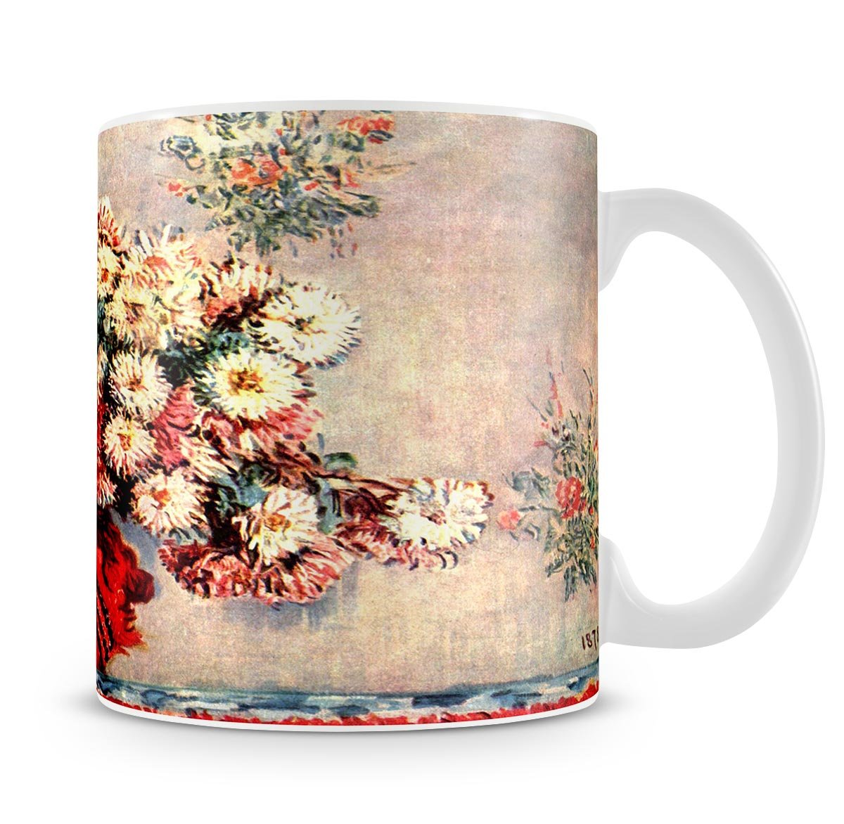 still life chrysanthemums Mug - Canvas Art Rocks - 4