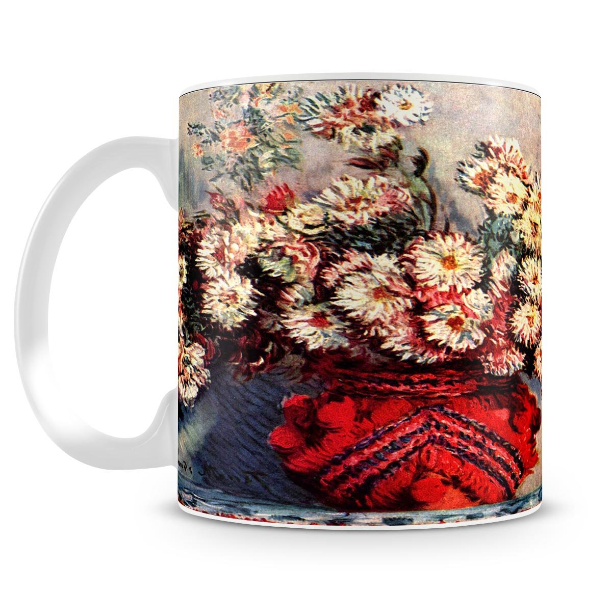 still life chrysanthemums Mug - Canvas Art Rocks - 4
