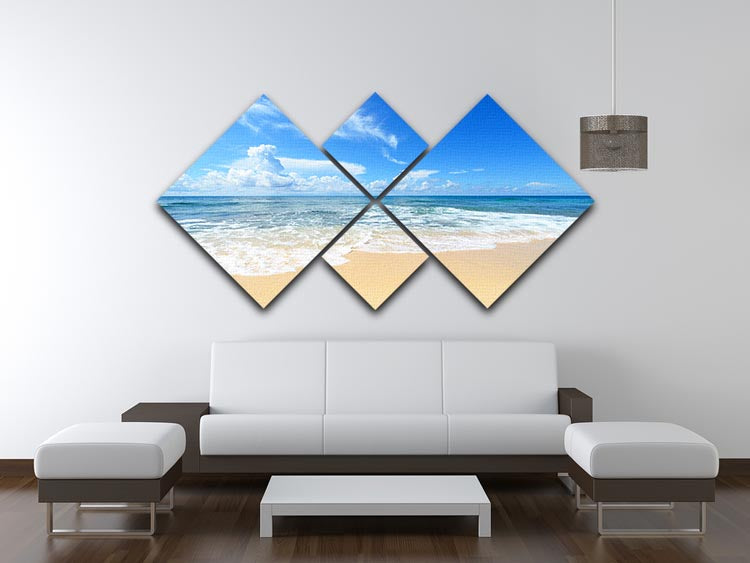 summer sky of Okinawa 4 Square Multi Panel Canvas - Canvas Art Rocks - 3