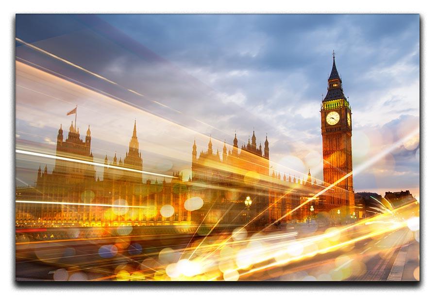 sunset Big Ben and houses of Parliament Canvas Print or Poster  - Canvas Art Rocks - 1