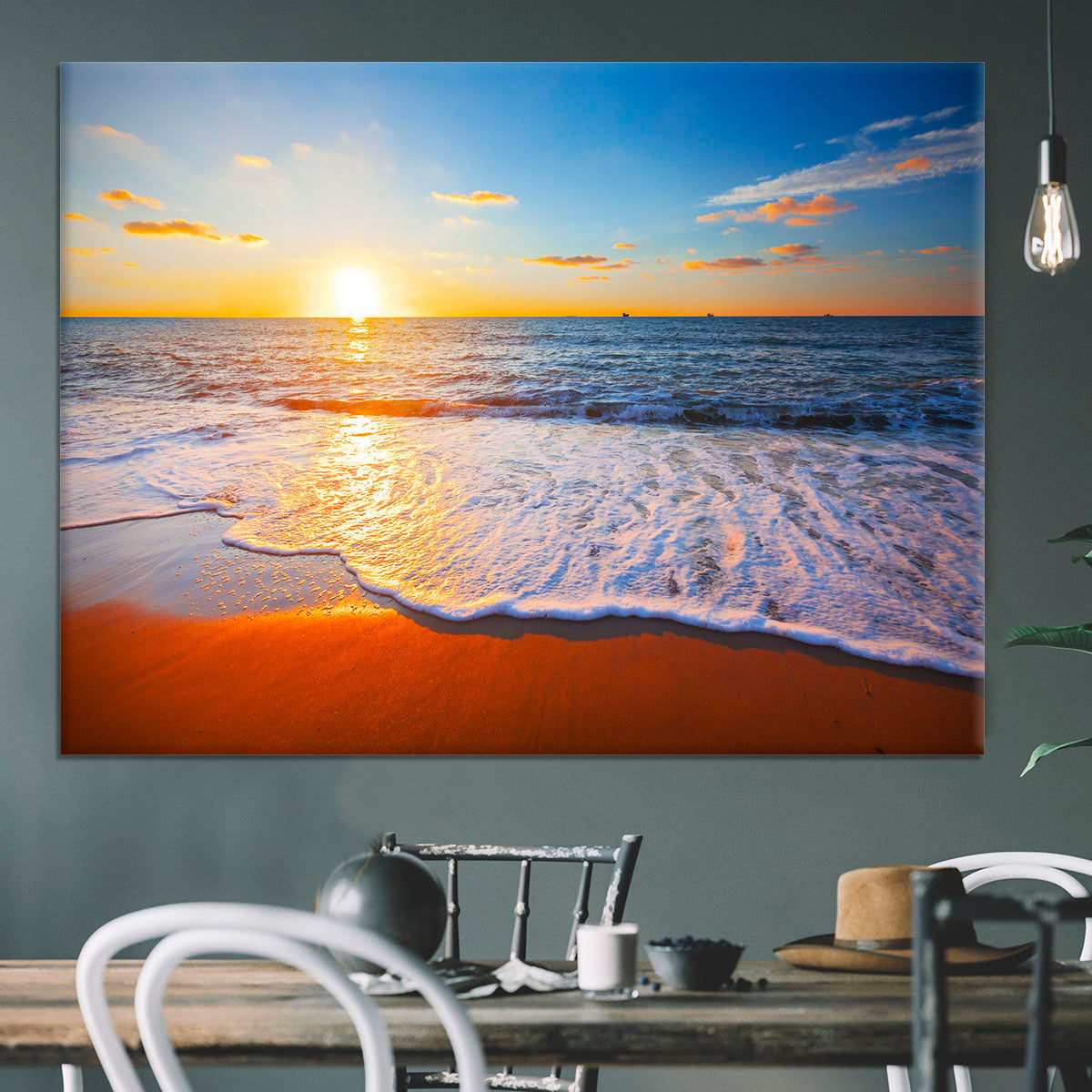 sunset and sea Canvas Print or Poster - Canvas Art Rocks - 3
