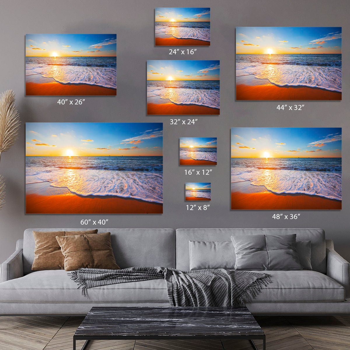 sunset and sea Canvas Print or Poster - Canvas Art Rocks - 7