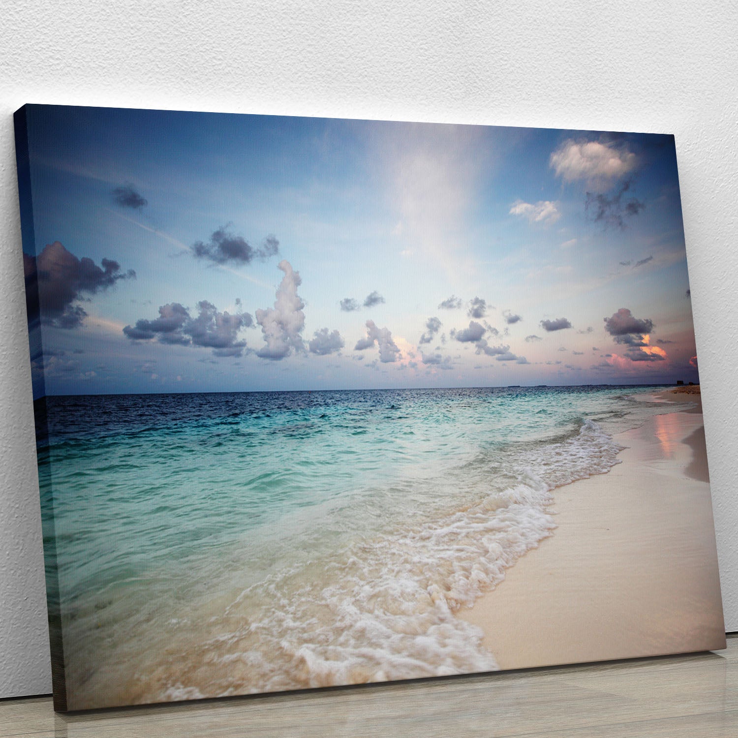 sunset on the sea beach Canvas Print or Poster - Canvas Art Rocks - 1