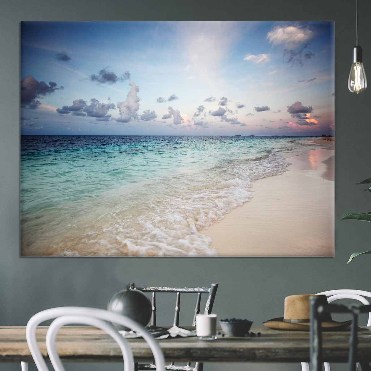 sunset on the sea beach Canvas Print or Poster - Canvas Art Rocks - 3