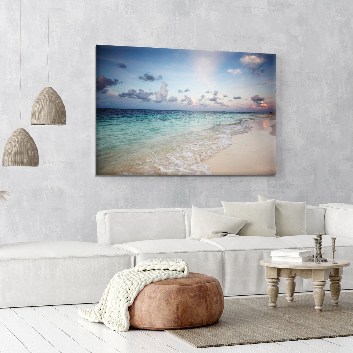 sunset on the sea beach Canvas Print or Poster - Canvas Art Rocks - 6