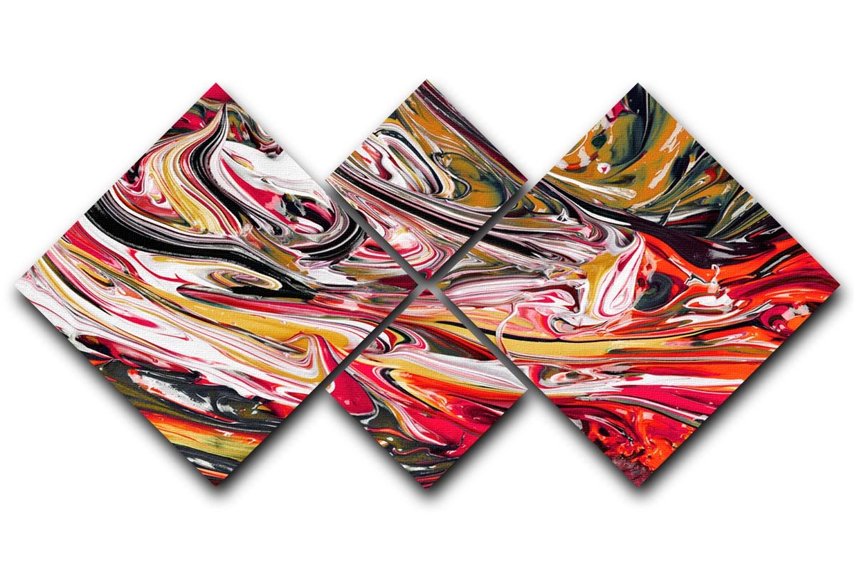 swirl - new 4 Square Multi Panel Canvas  - Canvas Art Rocks - 1