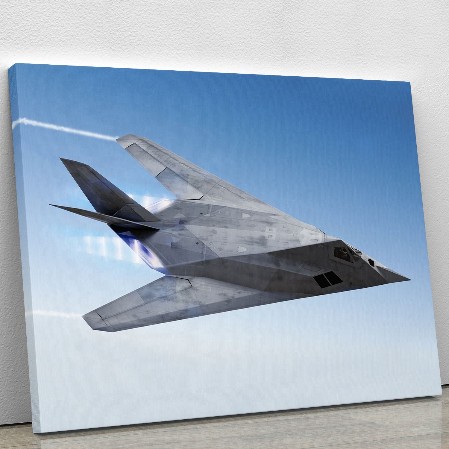 tealth aircraft streaking through the sky Canvas Print or Poster - Canvas Art Rocks - 1