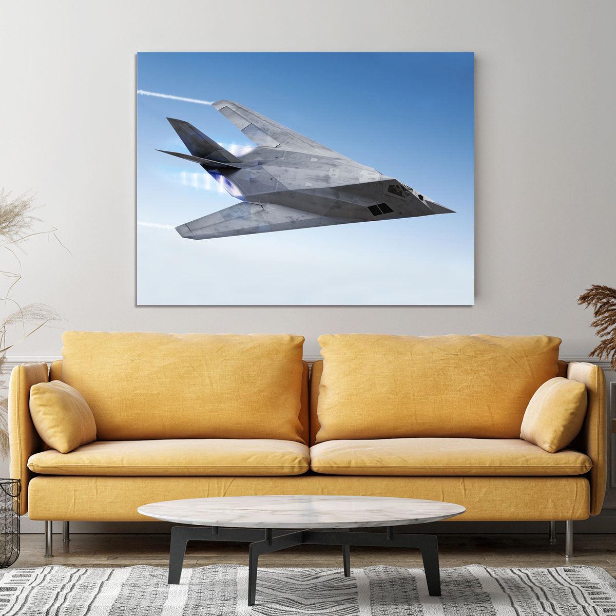 tealth aircraft streaking through the sky Canvas Print or Poster - Canvas Art Rocks - 4