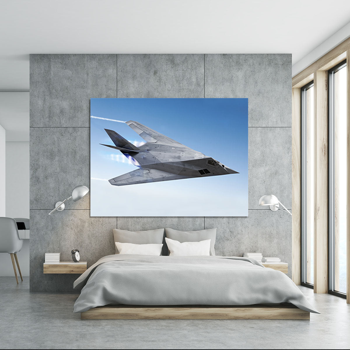 tealth aircraft streaking through the sky Canvas Print or Poster - Canvas Art Rocks - 5