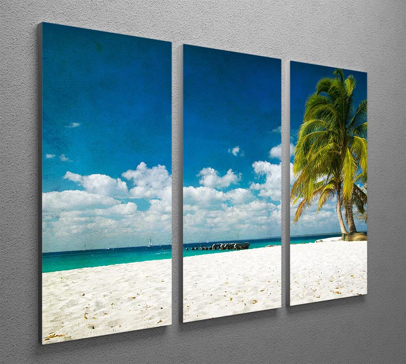 tropical beach 3 Split Panel Canvas Print - Canvas Art Rocks - 2