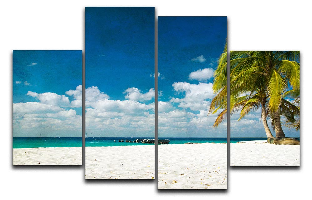 tropical beach 4 Split Panel Canvas - Canvas Art Rocks - 1