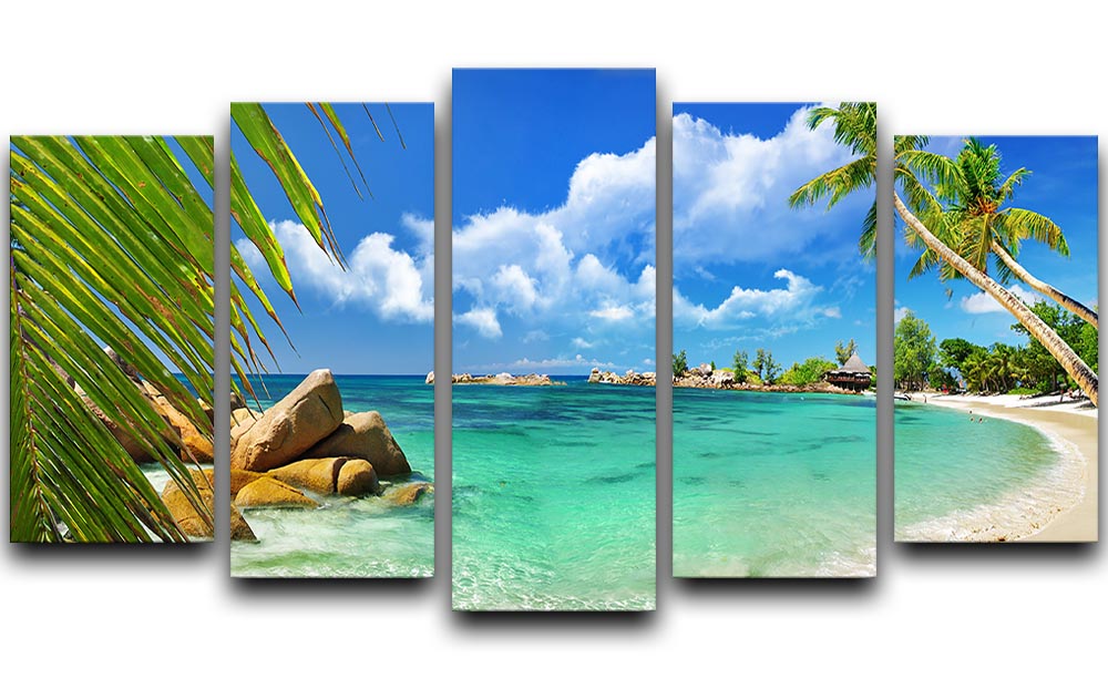 tropical paradise 5 Split Panel Canvas - Canvas Art Rocks - 1