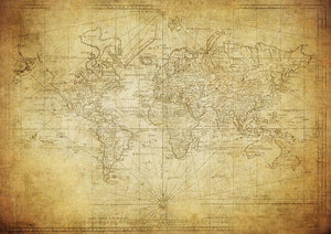 vintage map of the world 1778 Wall Mural Wallpaper - Canvas Art Rocks - 1