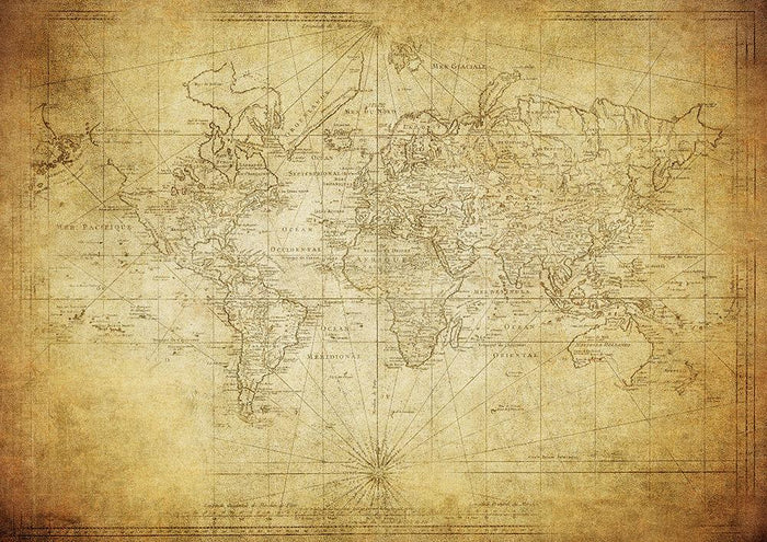 vintage map of the world 1778 Wall Mural Wallpaper