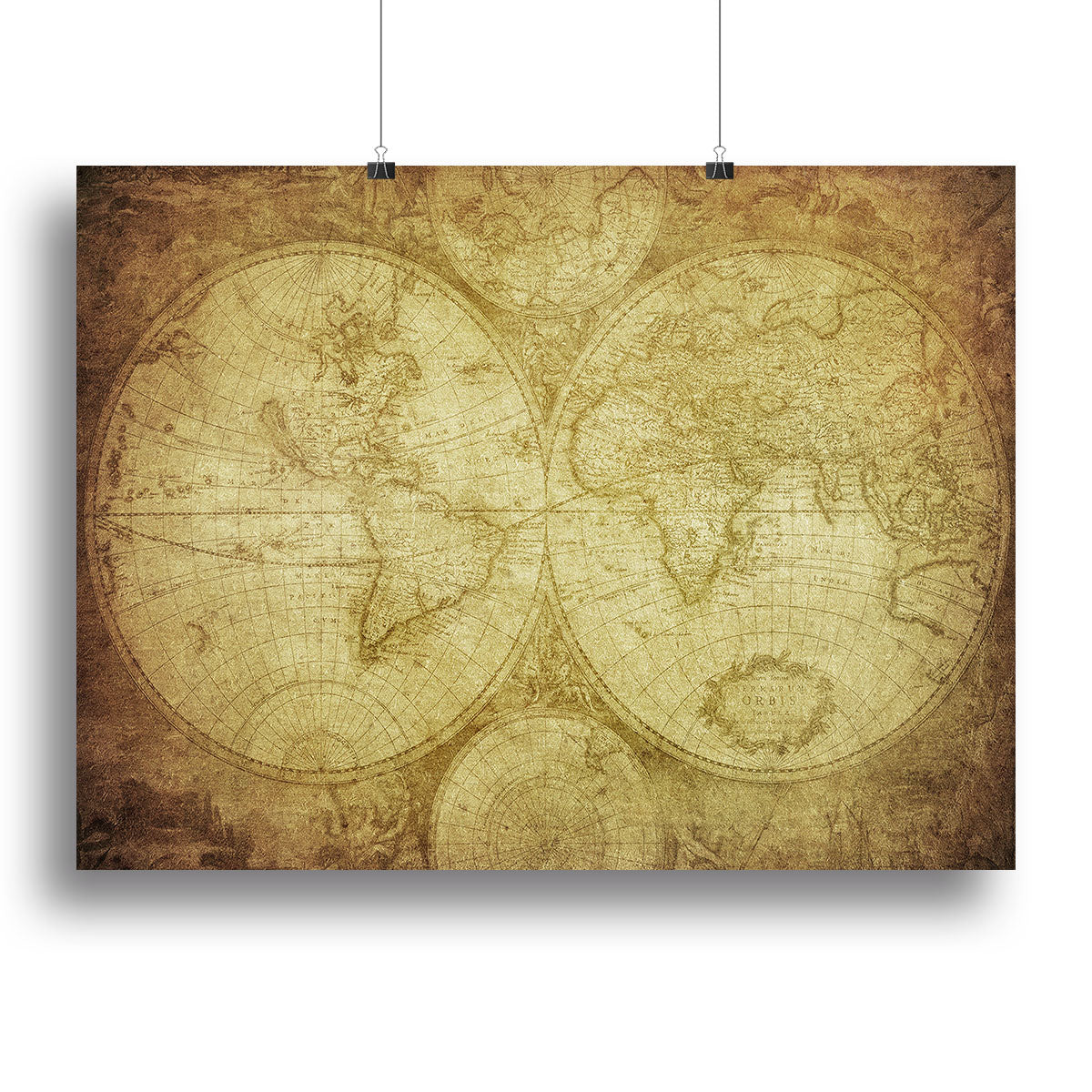 vintage map of the world Canvas Print or Poster - Canvas Art Rocks - 2