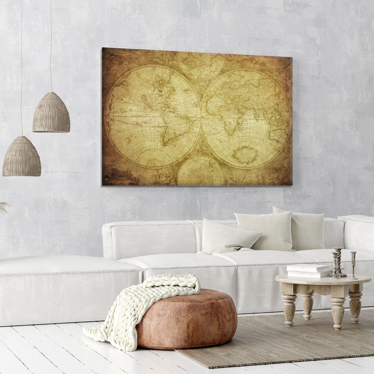 vintage map of the world Canvas Print or Poster - Canvas Art Rocks - 6