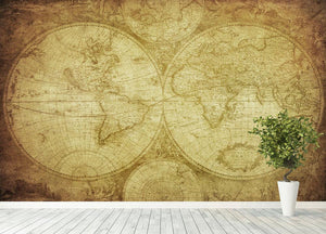 vintage map of the world Wall Mural Wallpaper - Canvas Art Rocks - 4