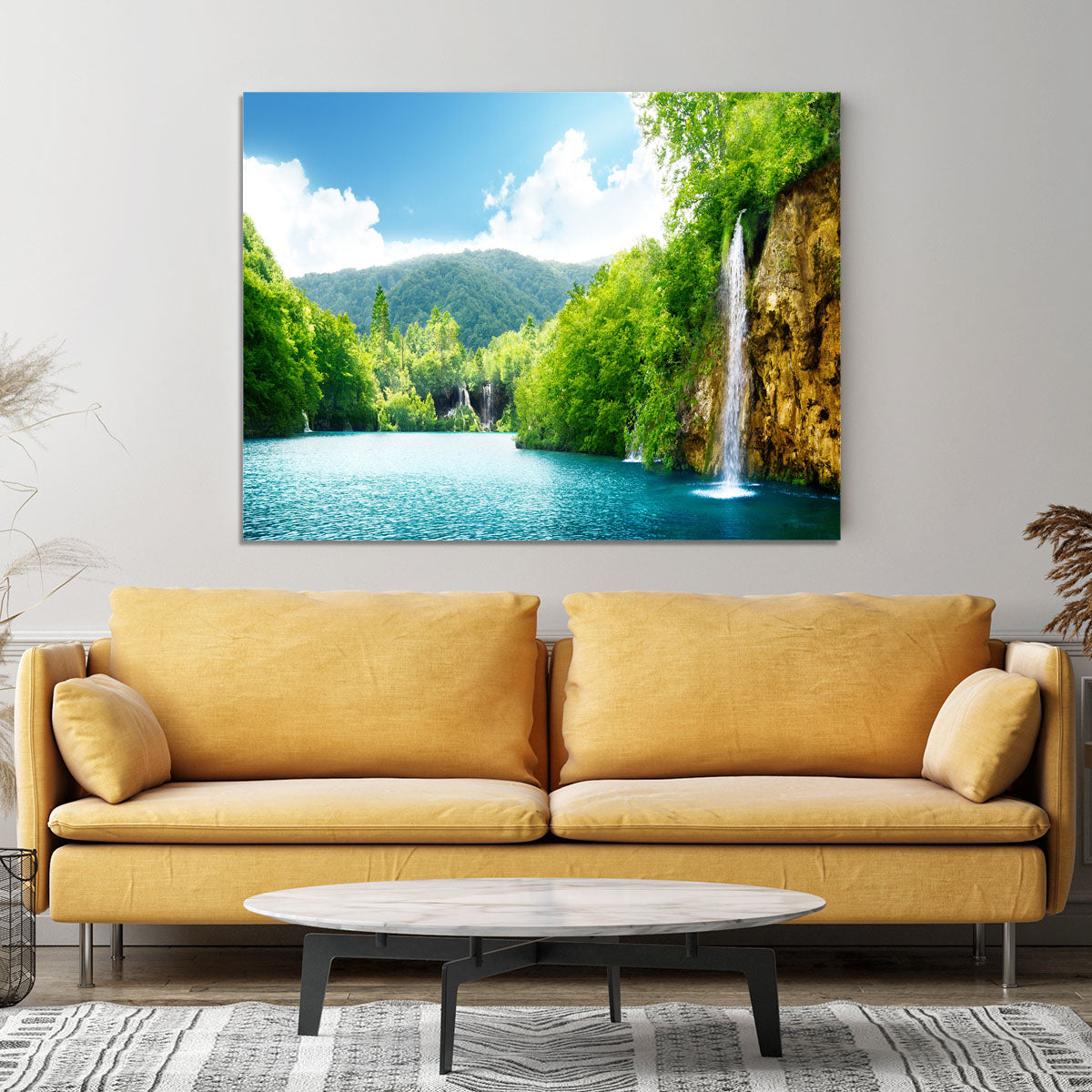 waterfall in deep forest Canvas Print or Poster - Canvas Art Rocks - 4
