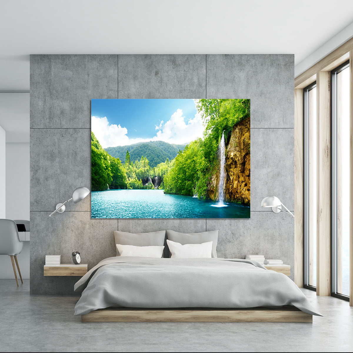 waterfall in deep forest Canvas Print or Poster - Canvas Art Rocks - 5