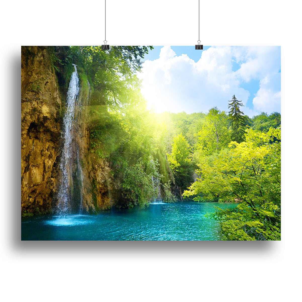 waterfalls in deep forest Canvas Print or Poster - Canvas Art Rocks - 2