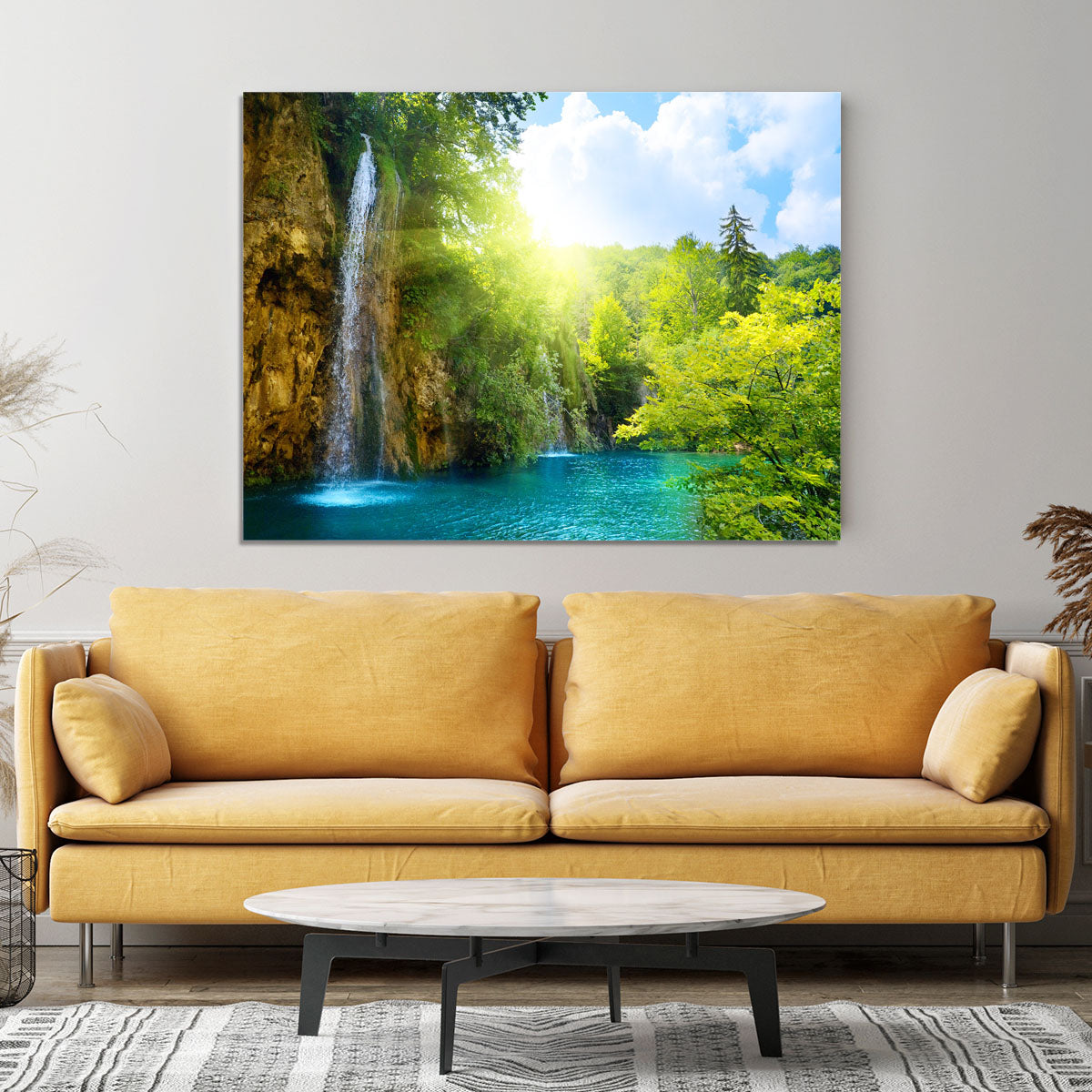 waterfalls in deep forest Canvas Print or Poster - Canvas Art Rocks - 4