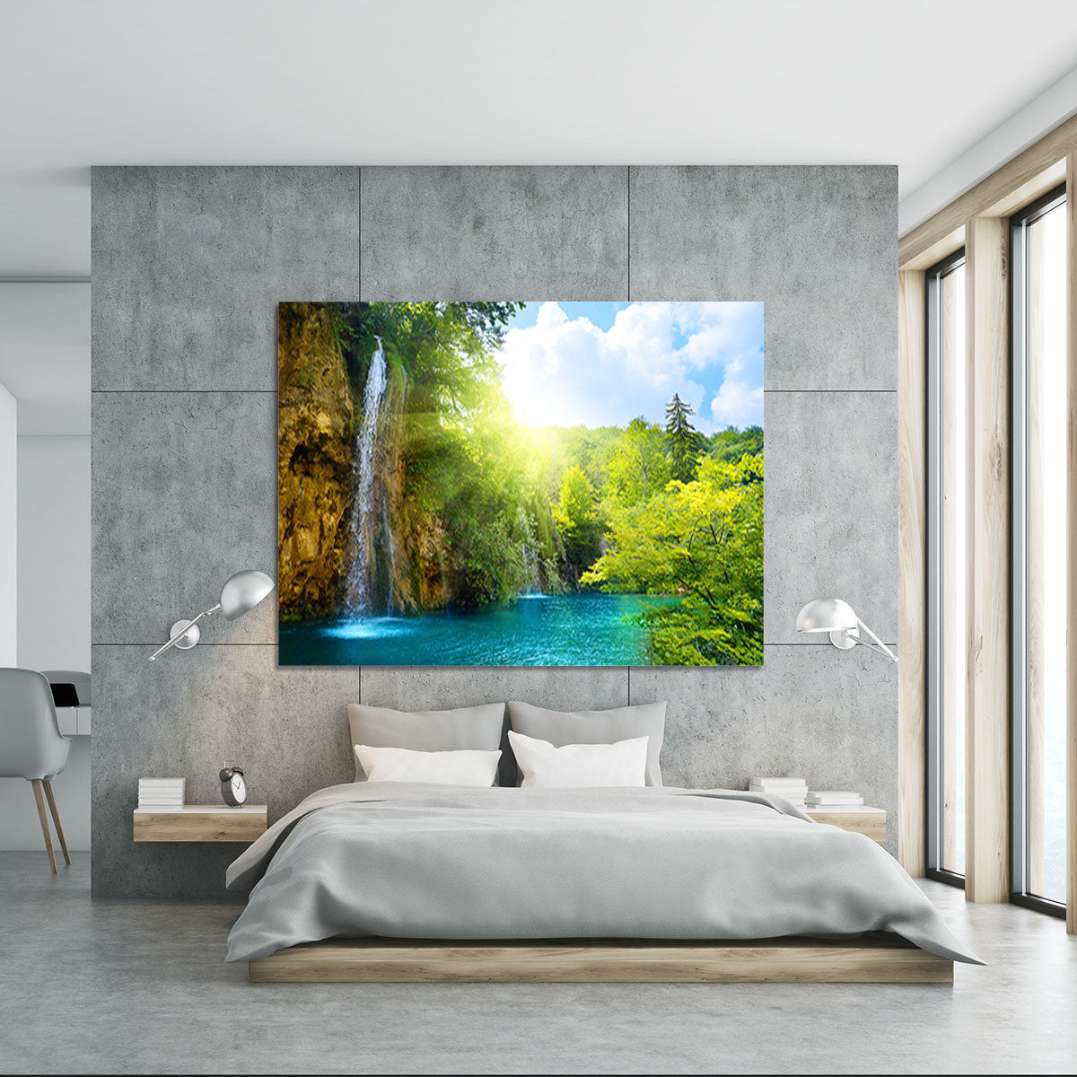 waterfalls in deep forest Canvas Print or Poster - Canvas Art Rocks - 5