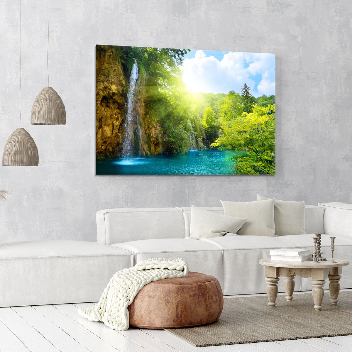 waterfalls in deep forest Canvas Print or Poster - Canvas Art Rocks - 6
