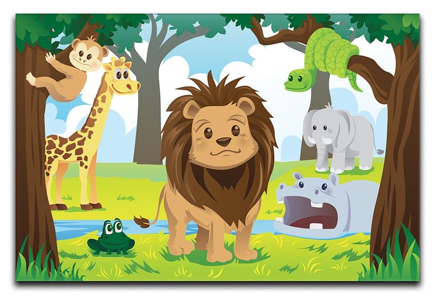 wild jungle animals in the animal kingdom Canvas Print or Poster - Canvas Art Rocks - 1