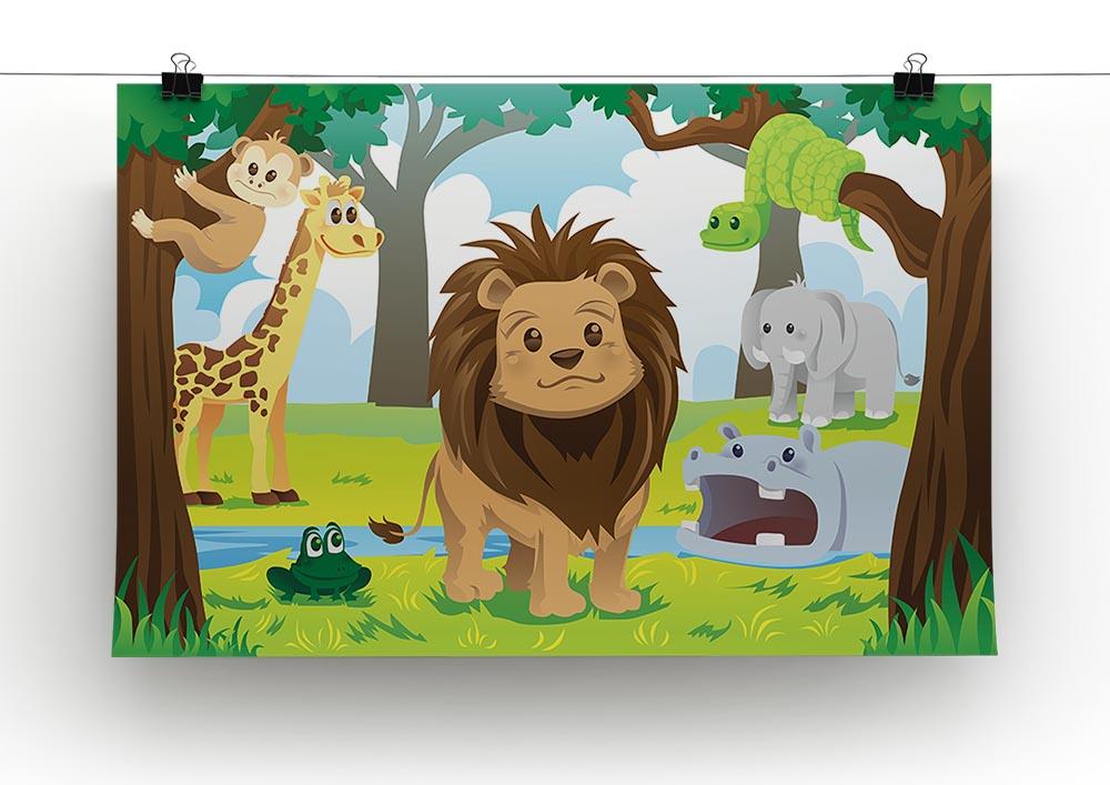wild jungle animals in the animal kingdom Canvas Print or Poster - Canvas Art Rocks - 2